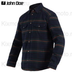 Моторубашка John Doe Motoshirt, синяя с оранжевым