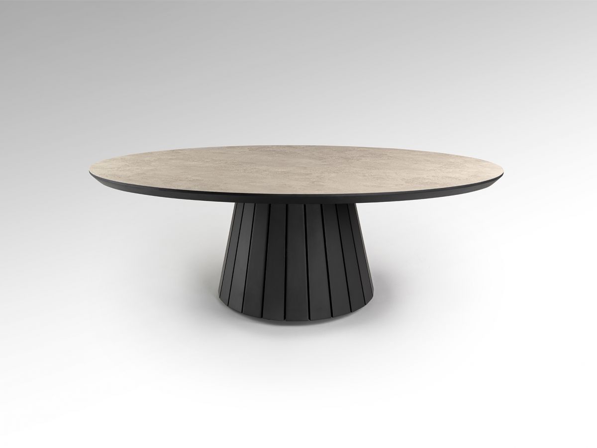 Koria Приставной столик цвет каменный/черный Koria Приставной столик цвет каменный/черный