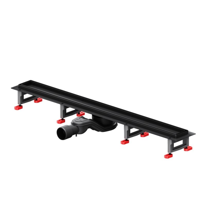 W01SC-U11-080-04BM MasterFlow Трап AM.PM для душа линейный универс затвор Tile 80см цвет черн мат