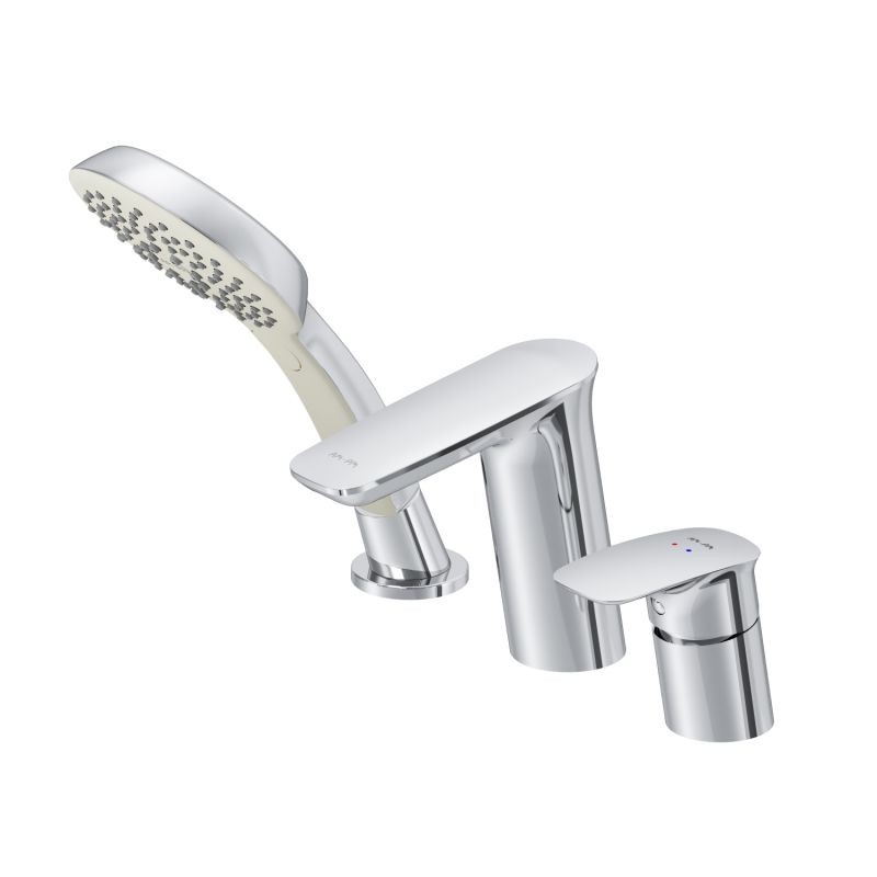 Смеситель на борт ванны, трёхсекционный AM.PM Inspire V2.0 F50A01300, хром