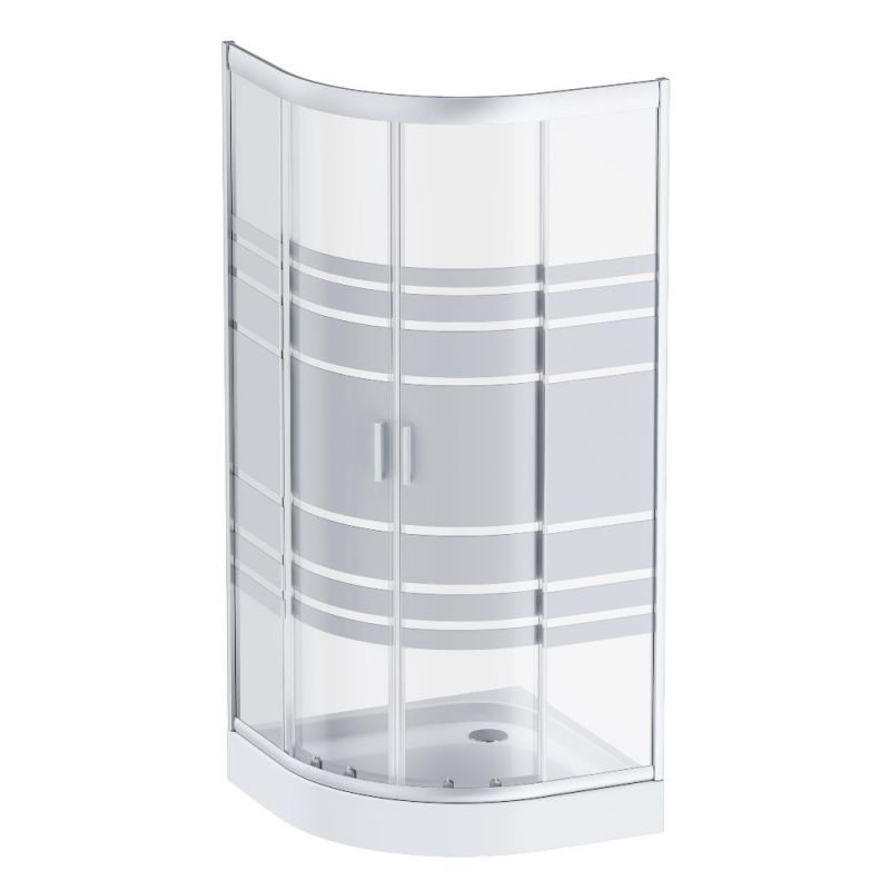 Душевое ограждение четверть круга AM.PM Tender Twin Slide 90х90, мат хром, W45G-301-090TM