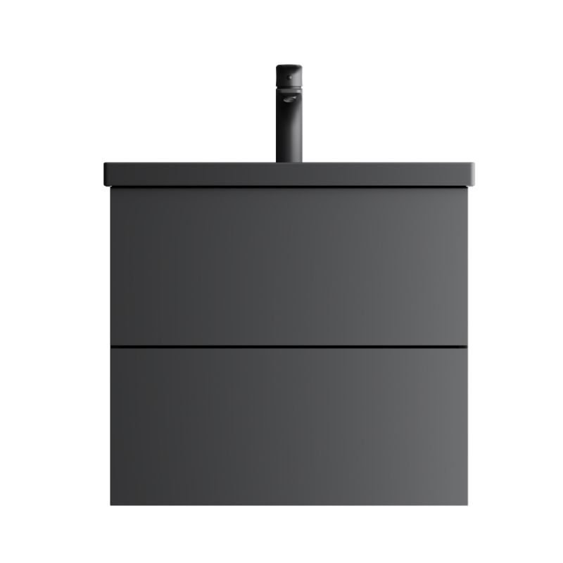 Тумба под раковину AM.PM Gem, подвесная, 60 см, черный матовый M90FHX06022BM