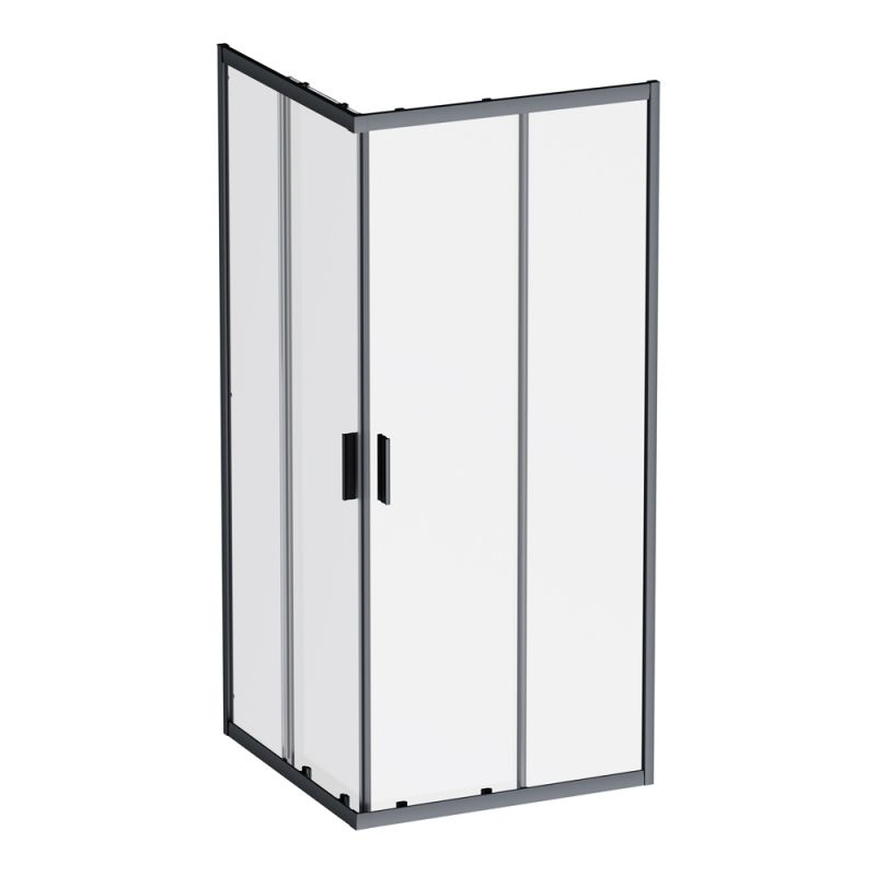 Душевое ограждение 90x90 см, без поддона AM.PM Gem, черный матовый W90G-403-9090BT