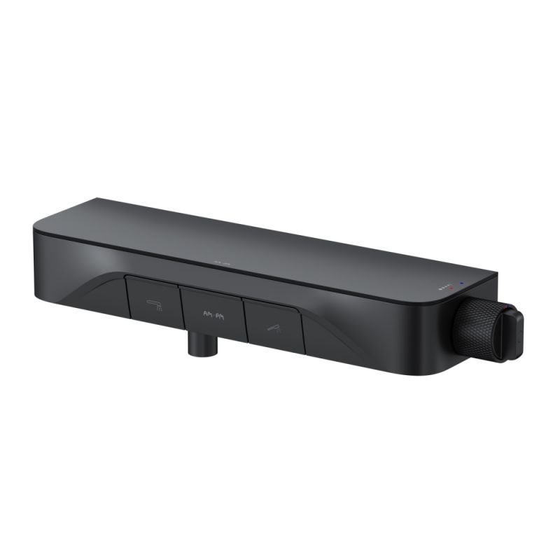 Смеситель для душа AM.PM FUNC, кнопочный с полкой, с изливом, черный F8F10522