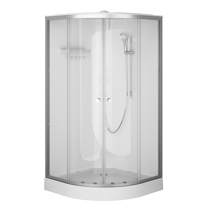 Душевая кабина AM.PM X-Joy 100x100, 1/4 круга, профиль мат.хром W94C-401-100MT