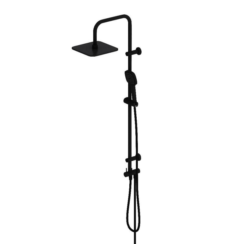 Душевая система Dorff Norma D0712020, черная, без смесителя