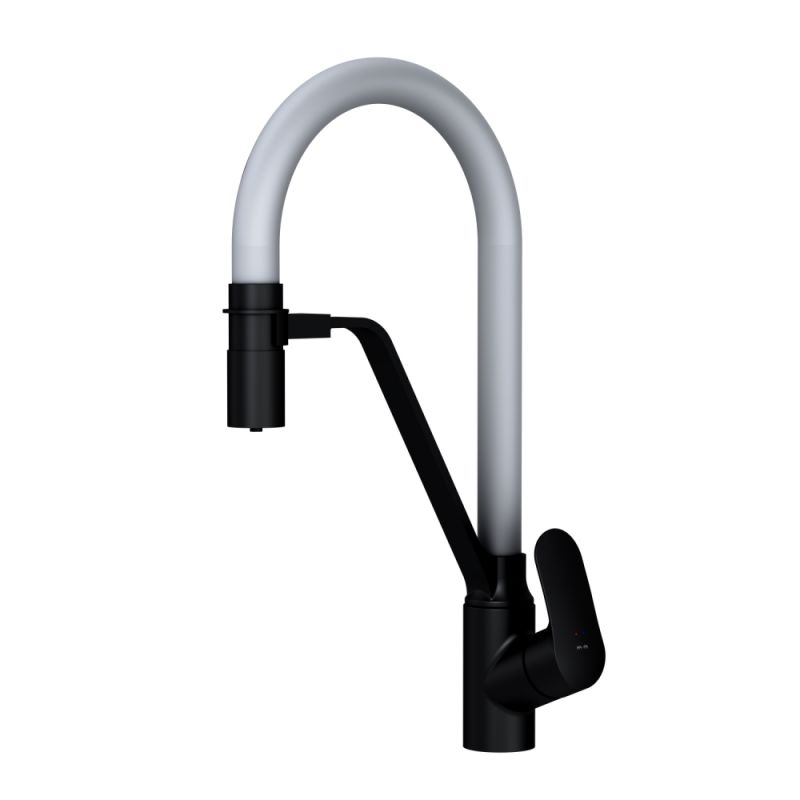 Смеситель для кухни AM.PM Like с каналом для питьевой воды и гибким серым изливом F8007825