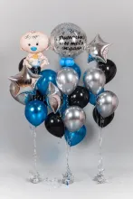 БУКЕТ ШАРОВ "У НАС МАЛЬЧИК"  С ГЕЛИЕМ.