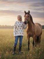 Свитер с лошадками