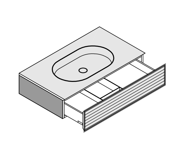 Тумба со встроенной столешницей Mildue Noorth 4871 цена от 875 589 ₽ Фото Тумба со встроенной столешницей Mildue Noorth 4871