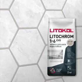 Затирочная Смесь Litokol Litochrom 1-6 Evo 2кг LE.240 Венге, Цементная для Затирки Швов Плитки от 1 до 6 мм / Литокол Литохром Эво.