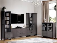Модульная гостиная "Нора" №2 (МДФ Графит)