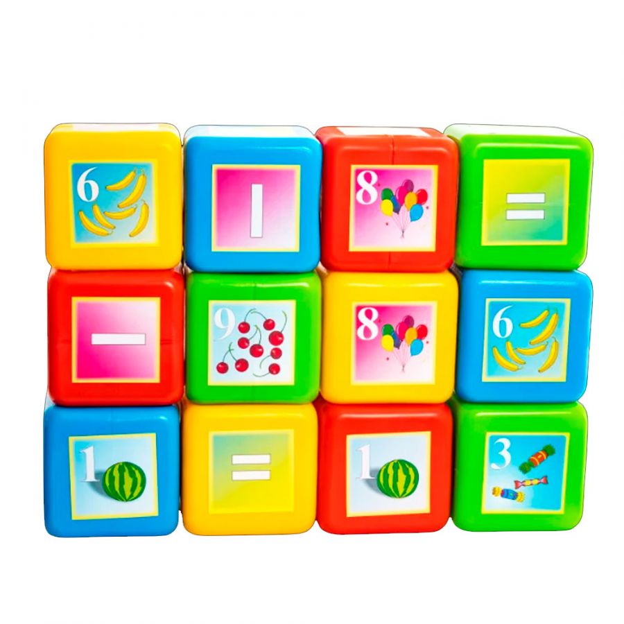 Набор Кубики "Математика" XL 12 деталей