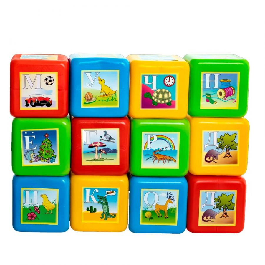 Набор Кубики "Азбука" XL,12 деталей