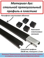 Багажник на крышу Honda Stepwgn (4G) (2017-2021), ЕД, стальные прямоугольные дуги