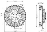 STR206 ОСЕВОЙ ВЕНТИЛЯТОР 8" ДЮЙМОВ 120 ВАТТ 12 ВОЛЬТ PUSH / ТОЛКАЮЩИЙ