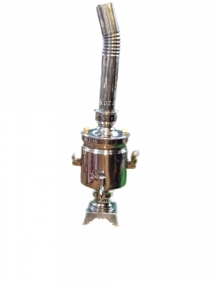 Самовар Угольный Челябинец с трубой 5л, нерж