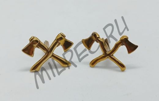 Петличные эмблемы образца 1936 года инженерных войск РККА, 2 шт. в комплекте (реплика)