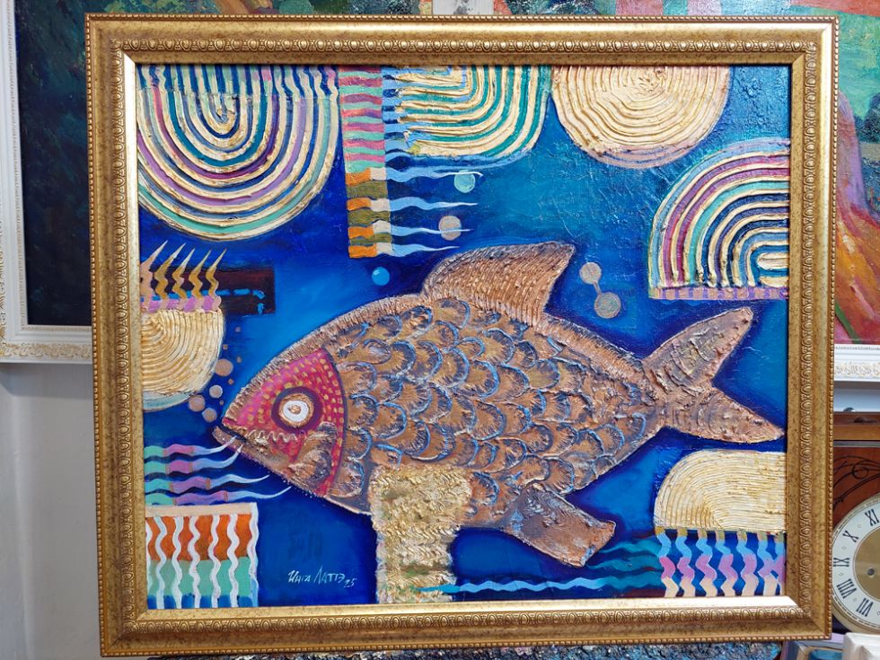 интерьерная картина для детской "Золотая рыбка"