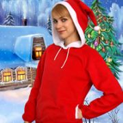Худи новогоднее Санта - Клаус женское