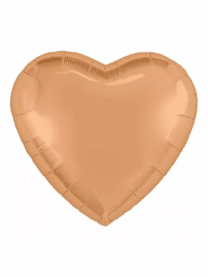Шар сердце "Глянцево бежевый"