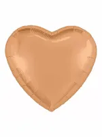 Шар сердце "Глянцево бежевый"