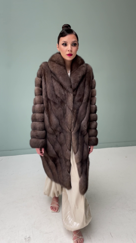 Шуба из соболя с 3-й сединой