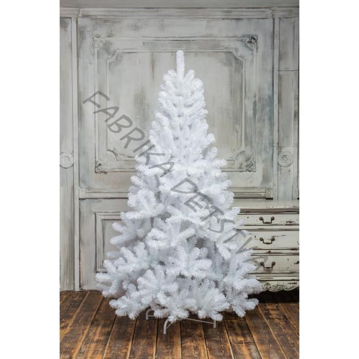 Искусственная ёлка белая «ЕлкиТорг. Жемчужная», 150 см, d нижнего яруса 105 см, 420 ПВХ веток на крючках