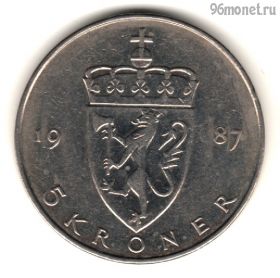 Норвегия 5 крон 1987