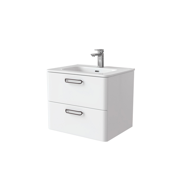 Тумба с умывальником, подвесная, 60 см, белая, Brick, IDDIS, BRI60W0i95K