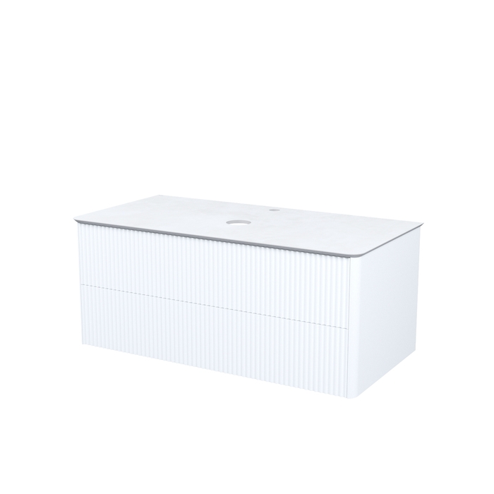 Тумба подвесная, со столешницей, 100 см, белый, Aiger, IDDIS, AIG10W0i95K