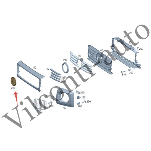 ЭМБЛЕМА (ЗВЕЗДА) ФИРМЕННАЯ РЕШЕТКИ РАДИАТОРА MERCEDES-BENZ G-КЛАСС A0008800500 100% ОРИГИНАЛ