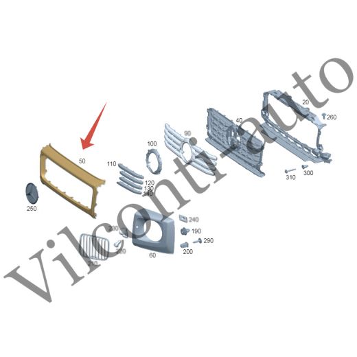 ОБЛИЦОВКА РАДИАТОРА MERCEDES-BENZ G-КЛАСС A4638880800 9999 100% ОРИГИНАЛ