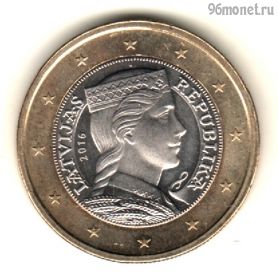 Латвия 1 евро 2016