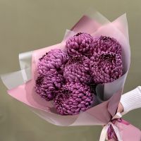 Букет из хризантем Бигуди