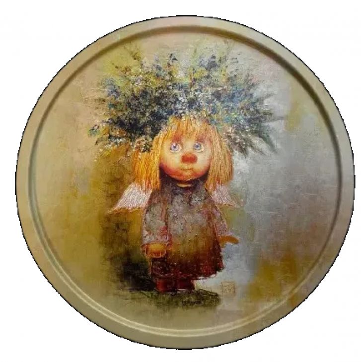 Поднос Ангел спокойствия 20х20х0.4 см TS027