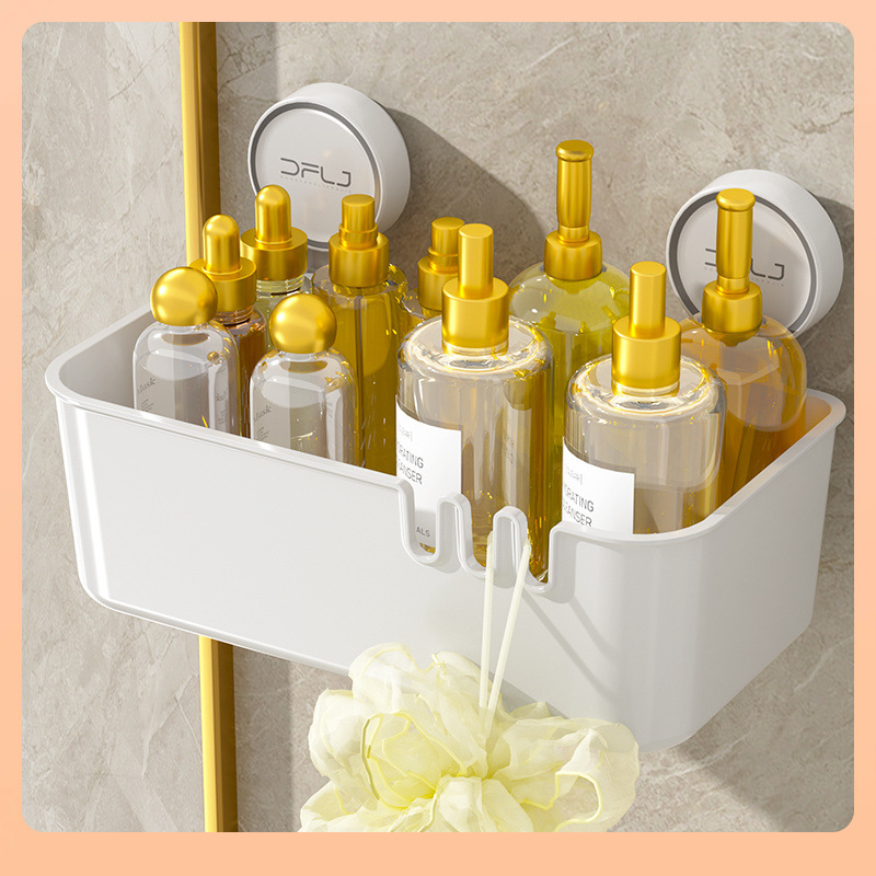 Полка для ванной комнаты без сверления на присосках