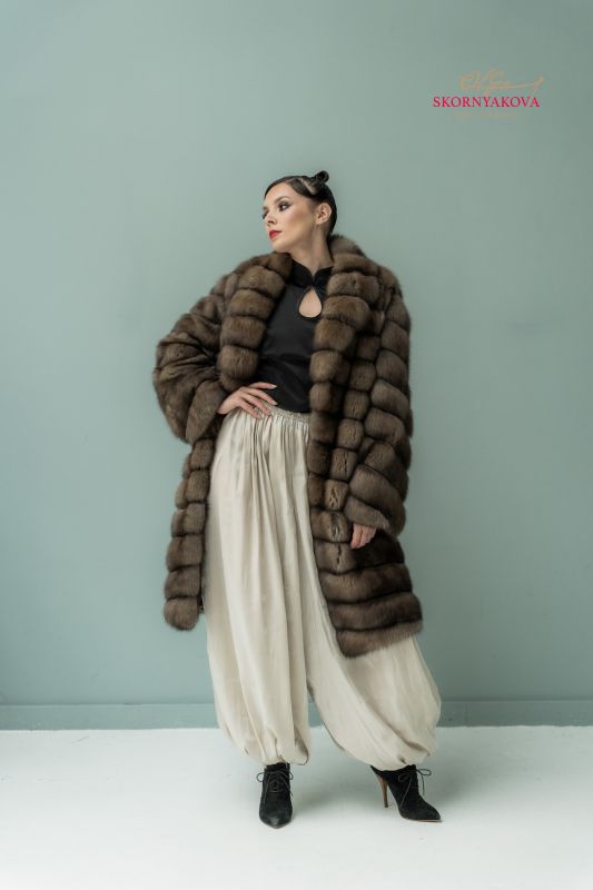 Шуба классическая из соболя