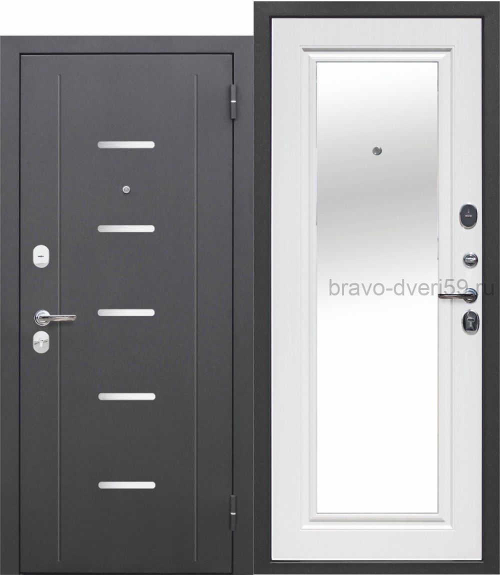 Гарда  Серебро 7,5 Зеркало входная дверь в квартиру