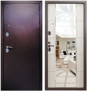 Аляска Зеркало Pro, Меланж светлый. Входная дверь