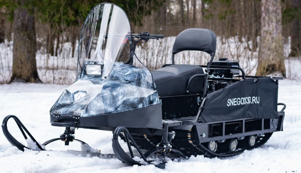 Миниснегоход Бурлак Егерь Экспедитор 18.5 л.с. , реверс, тормоз, капот белый