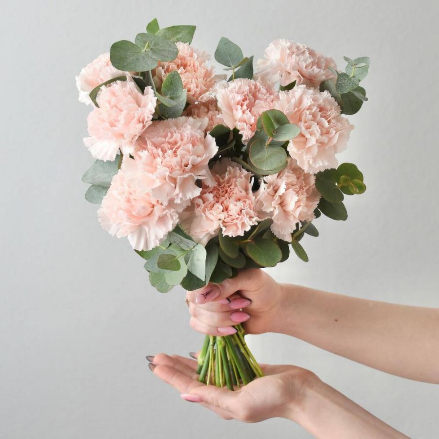Букет Невесты из розовых диантусов