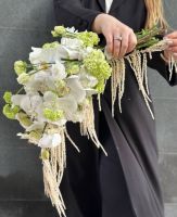 Букет Невесты с Орхидеями, Амарантом и Вибурнумом