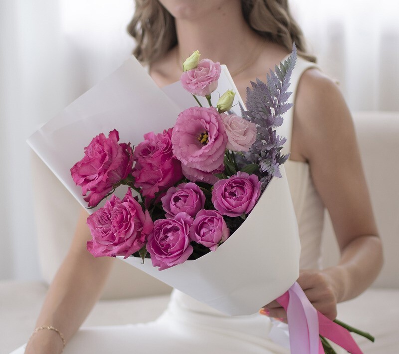 Букет "Монако" с пионовидными розами