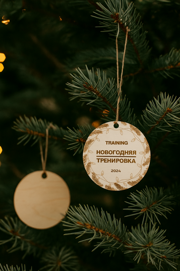 Новогодняя игрушка шарик с логотипом компании