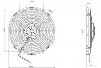 STR124 ОСЕВОЙ ВЕНТИЛЯТОР 14" ДЮЙМОВ 120 ВАТТ 24 ВОЛЬТ PUSH / ТОЛКАЮЩИЙ
