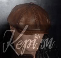 Кепи кожаная Камбэк Бро восьмиклинка, шапка хулиганка