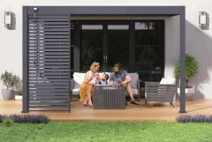 Пергола биоклиматическая Aquaviva Модерн, монтаж к стене (ручное управление ламелями)