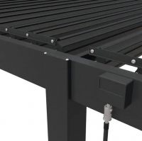 Пергола биоклиматическая Aquaviva Модерн, монтаж к стене (ручное управление ламелями)