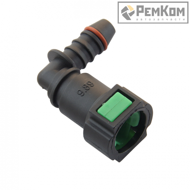 RK01334 * Штуцер топливной трубки быстросъемный D=9.89 мм (г-образный 90 градусов), универсальный для дизельных а/м